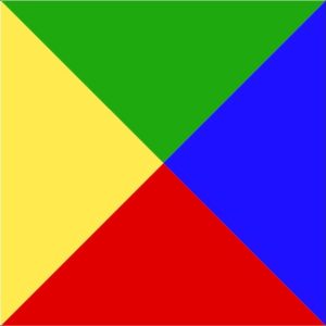 Label Kraan Richting Indicatie Meerkleurig / Groot Type 500x500mm