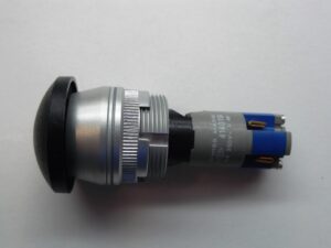 Black Push-Pull button 22mm with groove